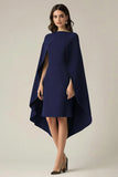 Robe formelle mi-longue Cape marine