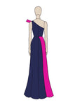 Robe formelle fourreau fuchsia fuchsia marine