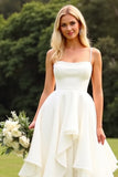 Robe de mariée ivoire à volants en mousseline de soie avec dentelle
