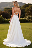 Robe de mariée en mousseline de soie ivoire en dentelle