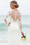 Robe de mariée en satin scoop scoop sirène blanche avec dentelle