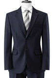 Violet foncé revers cranté 3 pièces Slim Fit Groomsmen Suits