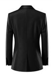 Hommes Noir Un Bouton 2 Pièces Pointe Revers Costumes Formels