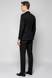 Costumes formels 3 pièces à simple boutonnage noir pour hommes