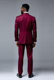 Burgundy Peak Lapel 2 pièces Costumes de bal pour hommes