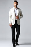 Revers cranté blanc 2 pièces Costumes de bal pour hommes