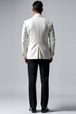 Revers cranté blanc 2 pièces Costumes de bal pour hommes