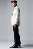 Revers cranté blanc 2 pièces Costumes de bal pour hommes