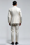 Hommes Lvory Double Breasted 3 Pièces Peak Lapel Bal Suits