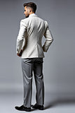 Hommes Lvory Double Breasted Cranched Lavers 3 Pièces Bal Suits
