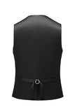 Jacquard noir 3 pièces châle revers Costumes pour hommes