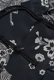 Blazer noir à revers fleuri pour homme