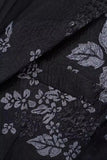 Blazer noir à un bouton à revers floral pour homme