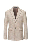Blazer gris à revers pointu à simple boutonnage pour homme