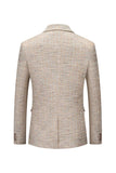 Blazer gris à revers pointu à simple boutonnage pour homme