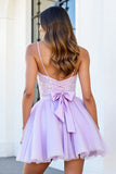 Corset lilas à paillettes Une robe de retour à la ligne