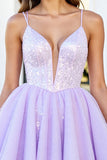 Corset lilas à paillettes Une robe de retour à la ligne