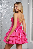 Corset à plusieurs niveaux Fuchsia Une robe de retour à la maison