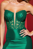 Robe de bal sans bretelles sans bretelles scintillante