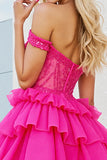Robe de retour à la maison corset perlé à épaules dénudées