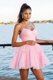 Rose A Ligne Spaghetti Straps Robe de Retrouvailles