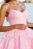 Rose A Ligne Spaghetti Straps Robe de Retrouvailles