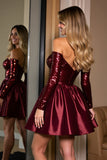 Robe bordeaux à paillettes à paillettes en ligne