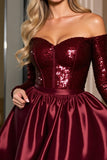 Robe bordeaux à paillettes à paillettes en ligne