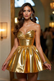 Robe de retour aux balles ornée bustier métallisé