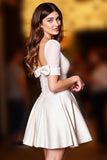 Corset blanc Robe de cocktail trapèze
