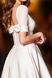 Corset blanc Robe de cocktail trapèze