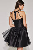 Dos nu Noir A Ligne Trou de Serrure Robe de Retrouvailles