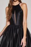 Dos nu Noir A Ligne Trou de Serrure Robe de Retrouvailles