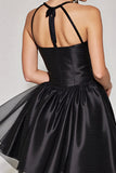 Dos nu Noir A Ligne Trou de Serrure Robe de Retrouvailles
