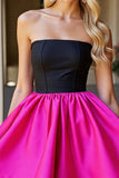 Noir Fuchsia Une Robe Sans Bretelles Filaire