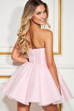 Mini robe de bal rose en forme de griffe