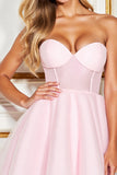 Mini robe de bal rose en forme de griffe