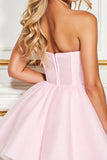Mini robe de bal rose en forme de griffe