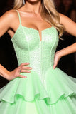 Corset vert Une Robe De Retrouvailles Lignes Avec Perles