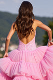 Robe de retour à la maison à volants scintillante avec paillettes