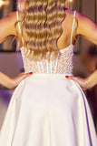 Corset blanc appliqué robe de bal