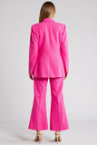 Costume de travail 2 pièces fuchsia à simple boutonnage