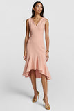 Blush Sirène Robe de travail midi à col en V