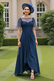 Marine Rufrisé Une Ligne Mère De La Mariée Robe