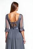 Gris acier Une Corset De Ligne Robe Mère De La Mariée