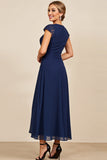 Marine Une Ligne Appliquée Longue Robe De La Mère De La Mariée