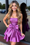 Violet A Line Bow Robe de retour