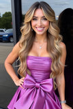 Violet A Line Bow Robe de retour