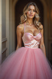 Blush A Line Spaghetti Straps Robe de retour