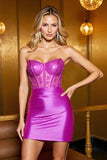 Robe bustier bustier scintillante corset moulante Homecoming
